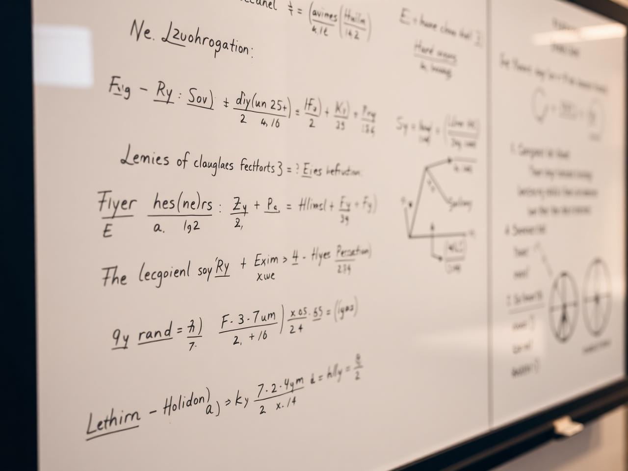 Physics whiteboard